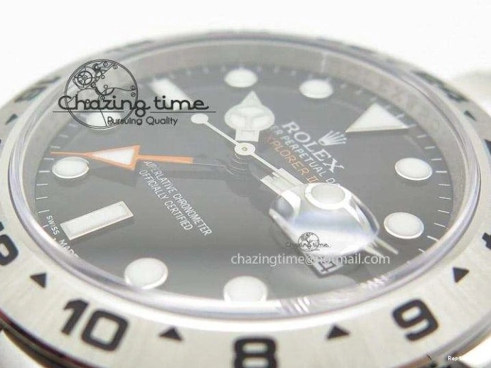 1222 Explorer II 42mm 216570 Noob Best Edition Black Dial on SS Bracelet A23J SunProtective 4039